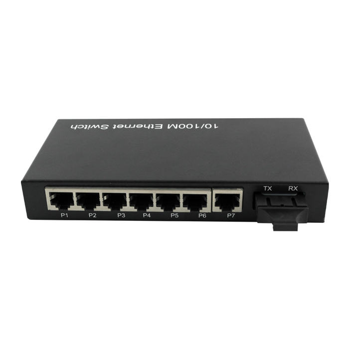 1 Fiber And 8 RJ45 Ports Unmanaged Fiber Switch, SC Connector