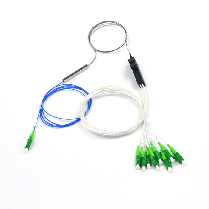 1x8 Fiber Optic PLC Splitter Device With Fan-out Kits