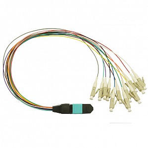 12F MTP/MPO-LC 10GB OM3 0.9mm Fan-out Patch Cable