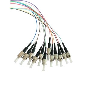12Core ST/UPC Singlemode Multi-Colored Fiber Optic Pigtails