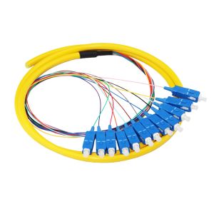 12Core SC/UPC Singlemode Fiber Optic Pigtails With Outer Jacket