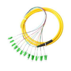 12Core LCAPC Singlemode Fiber Optic Pigtails With Outer Jacket