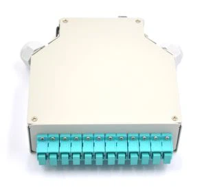 12 SC Simplex DIN Rail Fiber Optic Splice Termination Box
