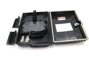 FTTH Fiber Optical Outdoor Black Color 16 Port Wall Mounted Distribution Box