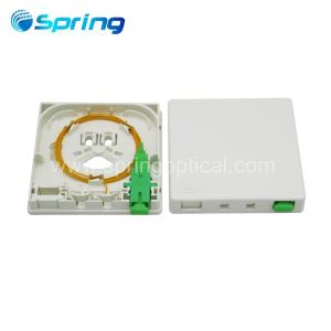 2 Core FTTH Wall Mount Socket Panles Face Plate With SC/APC Pigtails And Adapters