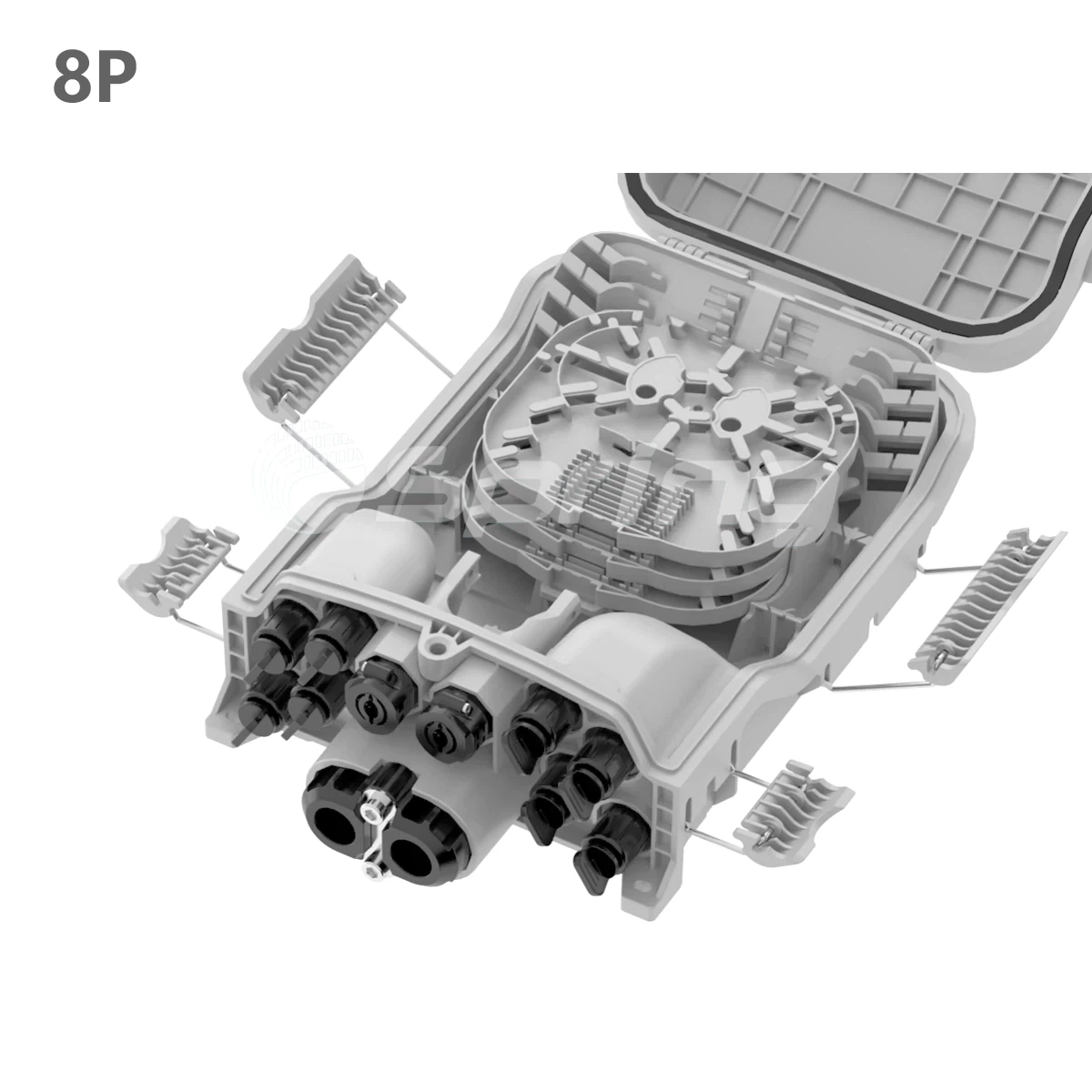 ip68 8 port pre-connectorized outdoor fiber distributioipn box
