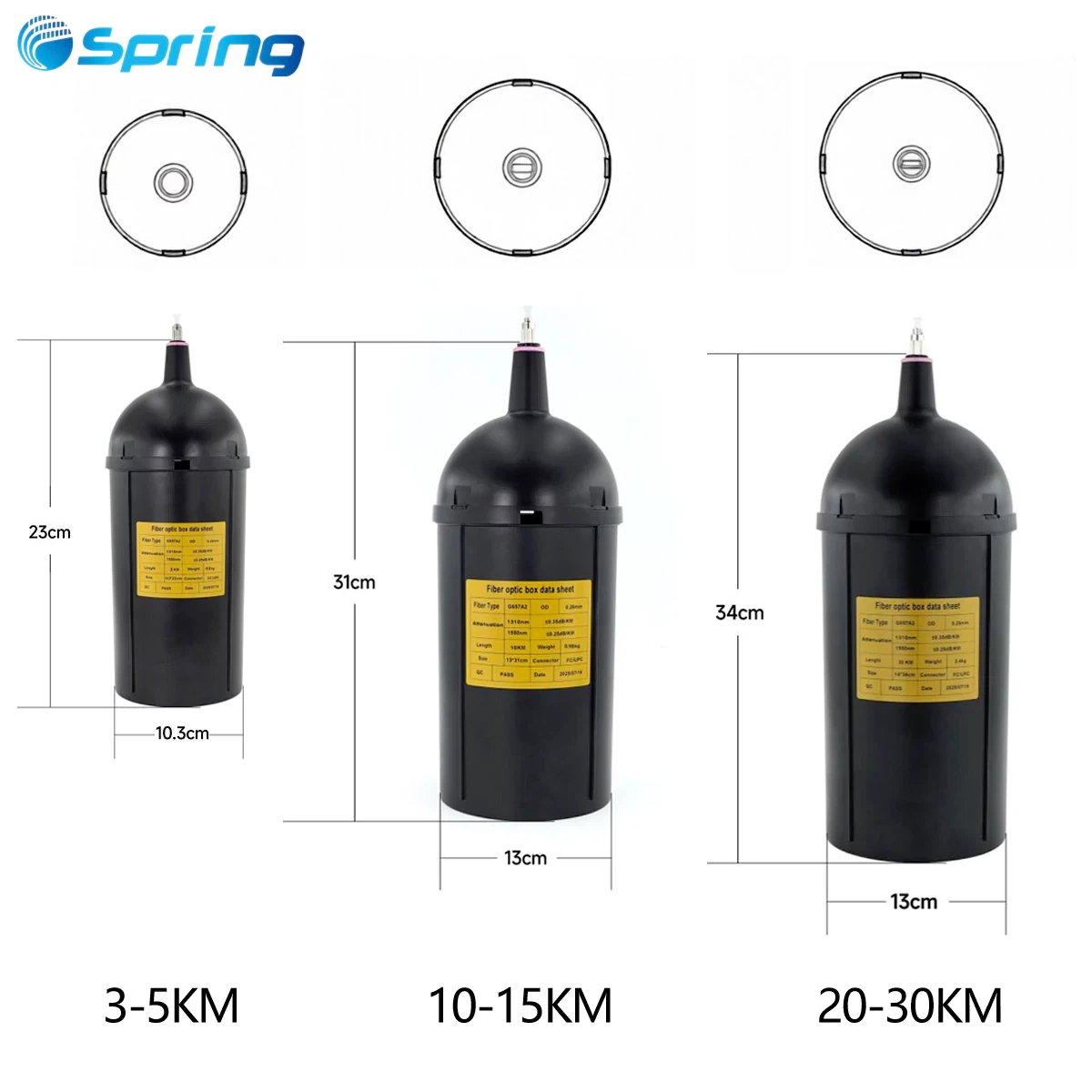 drone fiber optic cable dimension diagram