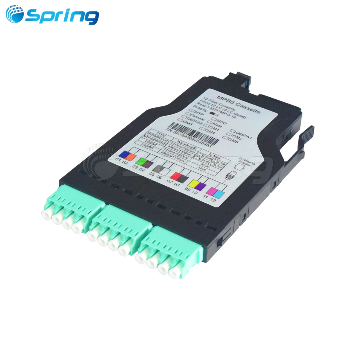 12F MPO to LC cassette module