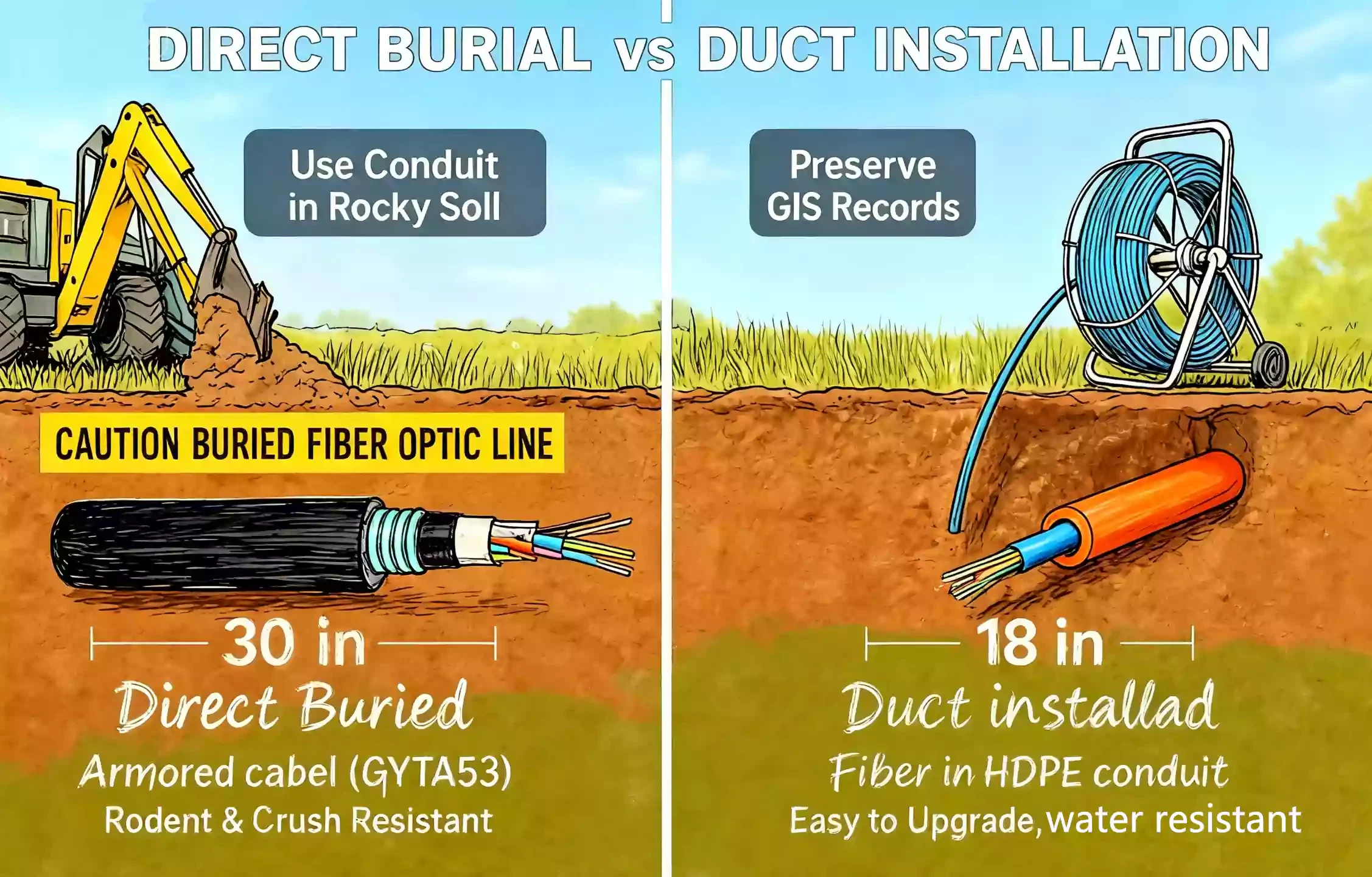 Comparison-chart-of-direct-burial-vs-pipeline-laying-for-underground-optical-fiber-in-high-traffic-zones Comparison-chart-of-direct-burial-vs-pipeline-laying-for-underground-optical-fiber-in-high-traffic-zones