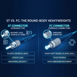 ST vs. FC Connectors and Mating Sleeves: A Guide to Legacy and Rugged Fiber Links