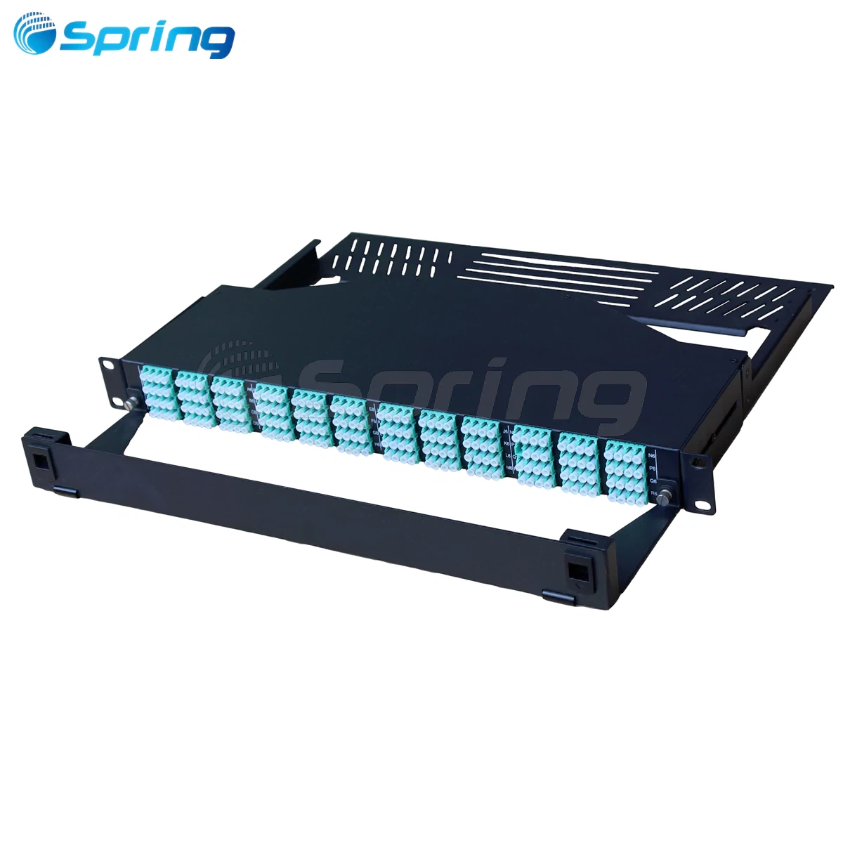 1U flat MTP/MPO Fiber Patch Panel