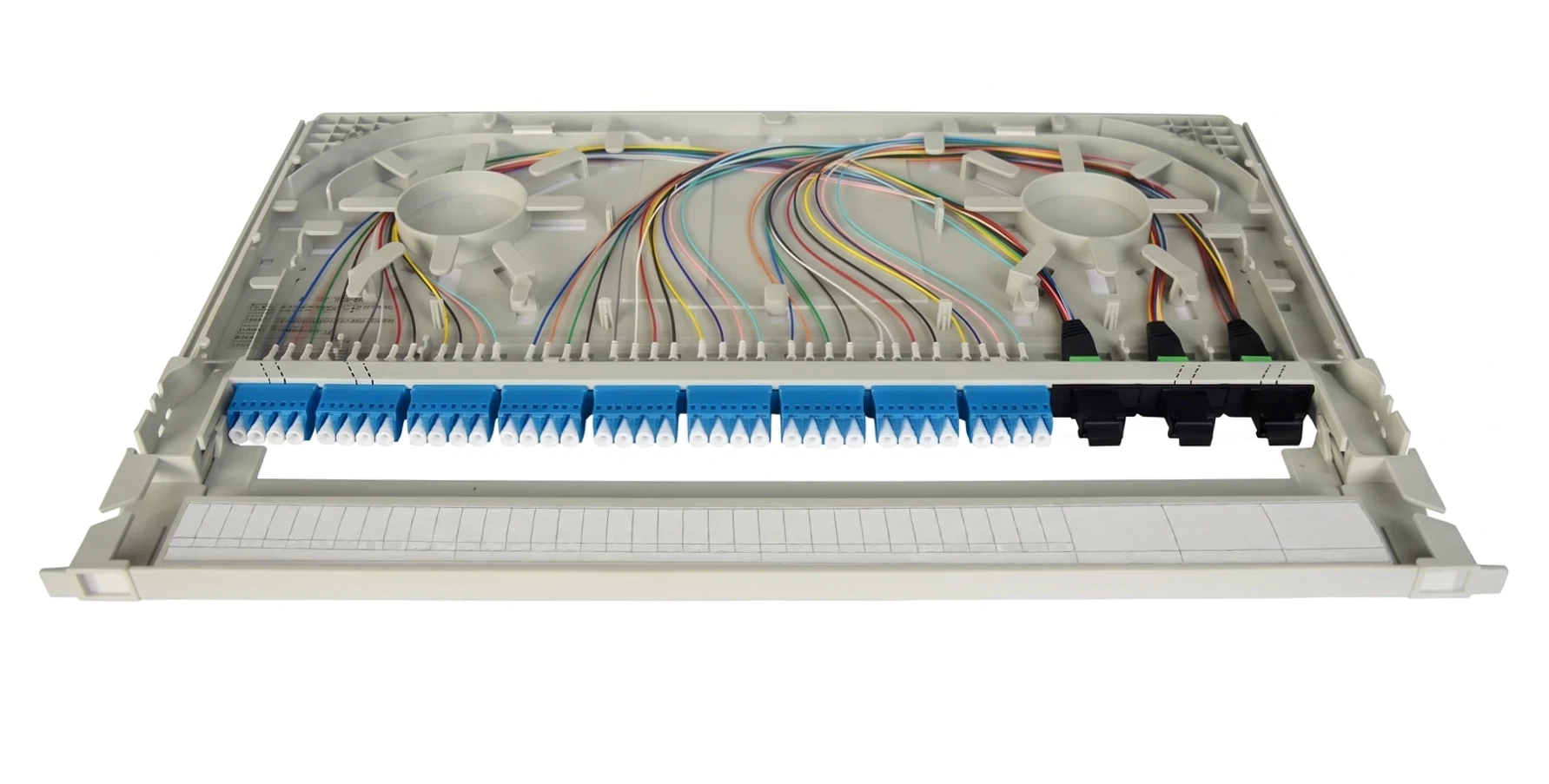 MPO to LC/SC tray for modular fiber patch panel MPO to LC/SC tray for modular fiber patch panel