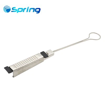 ODWAC-24 Optical Fiber Cable Drop Wire Clamp FTTH Flat Structure Stainless Steel Smooth Metallic FTTH Accessories